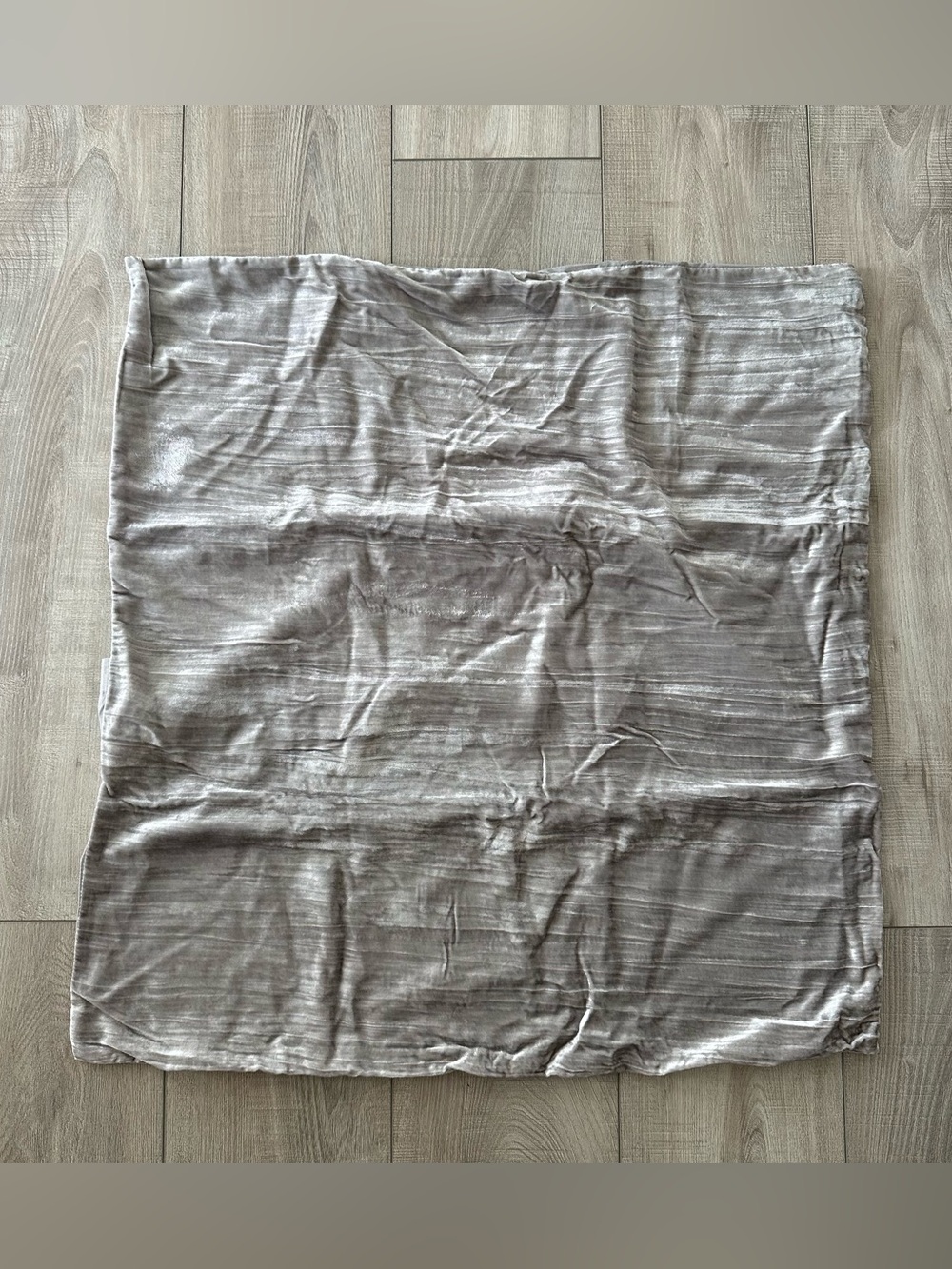 West Elm Silver Velvet Euro Shams x3